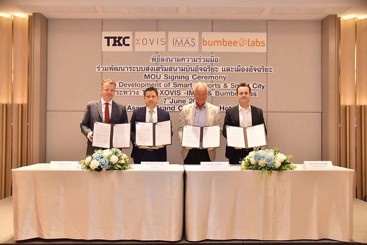 Ledare från Xovis, TKC, CountMatters och Bumbee Labs tillkännager partnerskap i Thailand