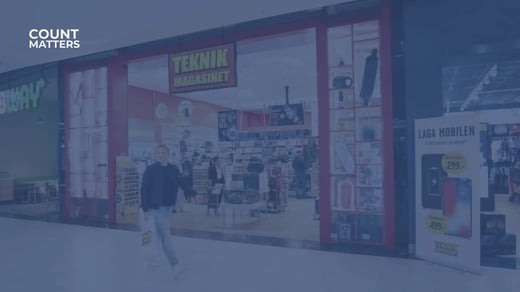 Teknikmagasinet förbättrar bemanning med kundräknare system